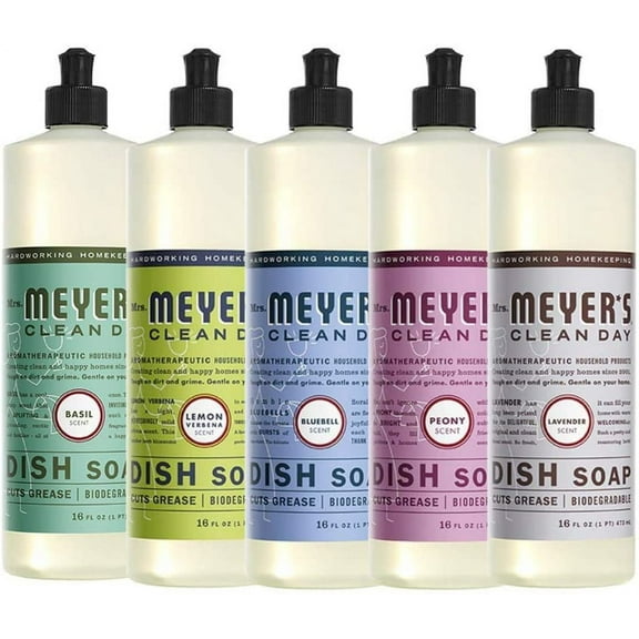 Liquid Dish Soap, 1 Pack Basil, 1 Pack Lemon Verbena, 1 Pack Bluebell, 1 Pack Peony, 1 Pack Lavender, 16 OZ each