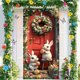 thumbnail image 2 of Xihbxyly Cortina de Pascua para Puerta, Diseño Festivo Multicolor, Tela de Poliéster Duradera, Tamaño Generoso para Puertas Estándar, Decoración para El Hogar y El Jardín, Ideal para Celebraciones Na, 2 of 7