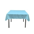 thumbnail image 1 of Nappe carrée en popeline de polyester LA Linen TCpop52x52-TurquoiseLgtP40, Turquoise claire - 52 x 52 po., 1 of 1