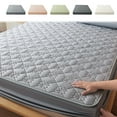 thumbnail image 1 of Xihbxyly Protector de Colchón Ajustable, Tejido Acolchado de Poliéster Suave, Diseño Antideslizante para Invierno, Transpirable y Cómodo, Lavable a Máquina, para Uso Doméstico y Hotelero, Tamaño 150, 1 of 6