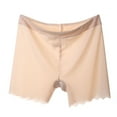 thumbnail image 3 of Calzoncillos de mujer de seda de hielo, bragas de talla grande, calzoncillos tipo bóxer de seguridad transpirables, lencería, ropa interior, albaricoque, XXL Scienceny AP001217-02B, 3 of 7
