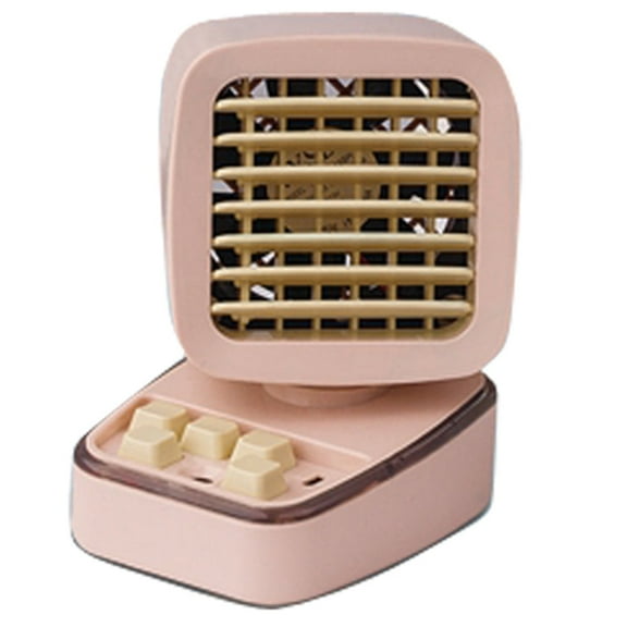 SHELLTON Personal Portable Air Conditioner Evaporative Cooler USB Mini Desktop Air Conditioner Water Cooling Fan Student Dormitory Office LED Light