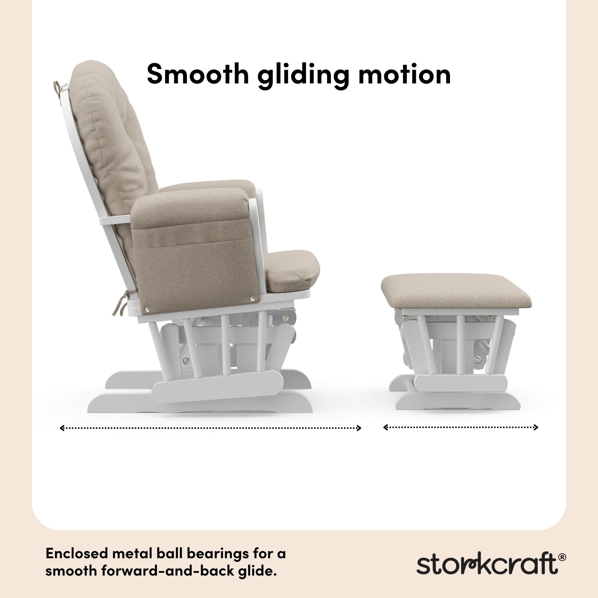 Storkcraft Hoop Glider and Ottoman