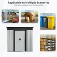 thumbnail image 6 of Alvantor Outdoor Storage Shed 6 x 5 Ft Metal Garden Shed with Window and Transparent plate for Backyard, Garden White, 6 of 7