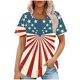 thumbnail image 1 of Mujeres Pantalones Cortos Patriótico Día de la Independencia Imprimir Cuello Redondo Casual, Suelto Ajuste para el Uso Diario, Hogar Y Cómodo, 1 of 8