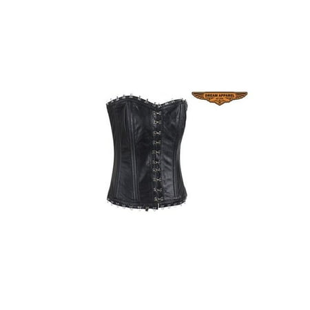 

Dealer Leather SK1001-07-S Womens Hook & Eye Lambskin Leather Corset - Small