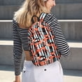 thumbnail image 5 of Lsque Cool Flamingo Pattern Canvas Daypack, Durable Backpack, High-quality Versatile Backpack,Vintage Compact Backpack-Medium, 5 of 6