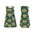 thumbnail image 7 of Honeii Sunflowers Print Women's Sleeveless Dress, Loose Fit Casual Dress for Women, Summer Fashion Dress, 7 of 7