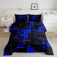 thumbnail image 2 of Manfei Blue Triangle Twin Comforter Sets, Fashion Gradient Bedding Set, 2pcs, 2 of 8