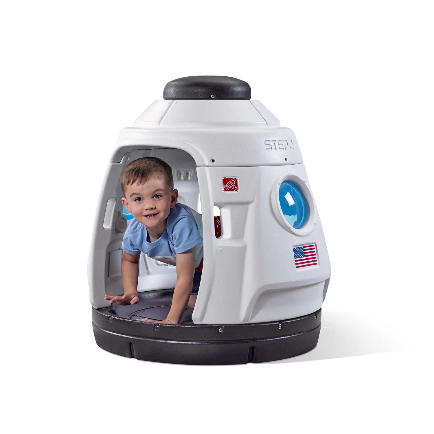 Step2 Space Capsule Swing pour enfants – Balançoire d'extérieur et cabane de jeu 2-en-1 – Siège-capsule fermé – Pour les 3 à 7 ans