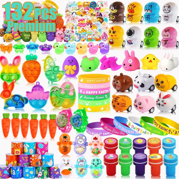 Rellenos para Huevos de Pascua Taulaap - 132 Piezas para Fiestas Infantiles