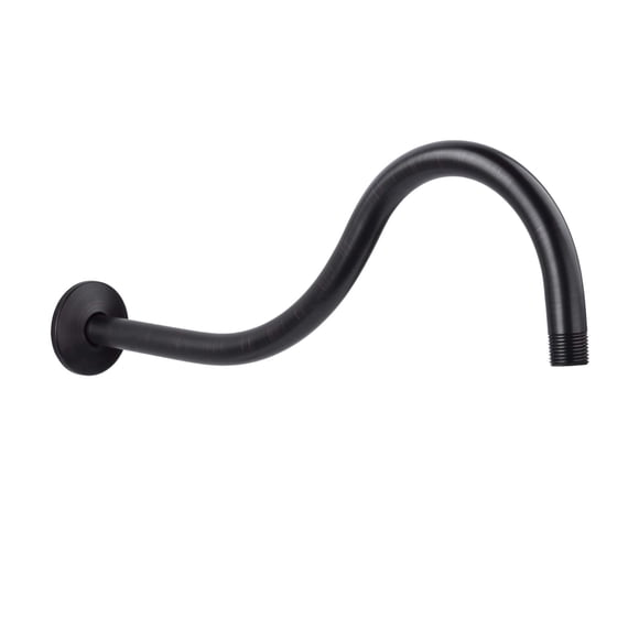Brazo De Extensión Para Cabezal De Ducha De Js Jackson Supplies, Tubo Extensor Largo De Arco Alto De 16 Pulgadas De Longitud Ensamblada, Ideal Para Cabezal De Ducha De Lluvia Y Caída, Acabado En Bronc