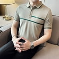 thumbnail image 4 of Summer Contrasting Business Casual Short Sleeved POLO Shirt, 4 of 4