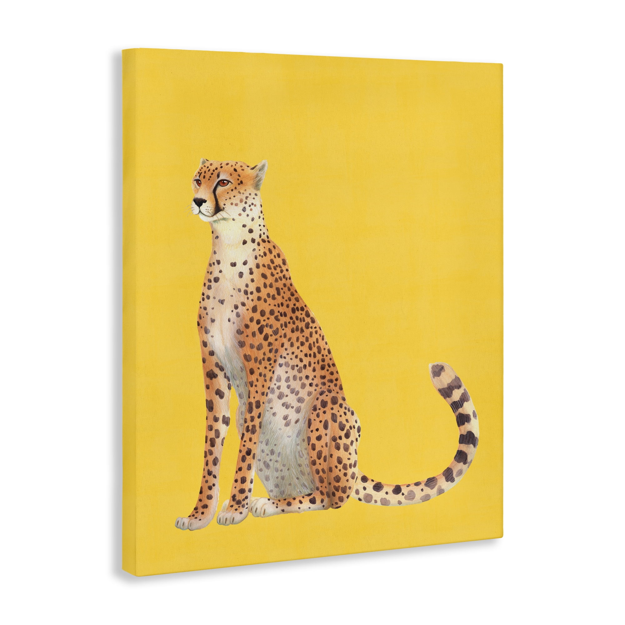 Stupell Industries Cheetah on Vibrant Yellow Canvas Wall Art, design by Karolina Sato