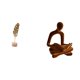 thumbnail image 1 of Escultura de hoja de metal, figura humana, estatua abstracta, artesanía en forma de hoja, adorno creativo nórdico, arte pensador, colección versátil,, 1 of 8
