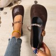 thumbnail image 4 of Miluxas Women’s Flats Shoes Comfortable Leather Square Toe Slip on Casual Ballet Flats Dress Shoes Soft Soled Flats Brown 7(39), 4 of 9