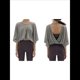 thumbnail image 3 of Camisa de Cuello Redondo Sin Espalda para Mujer, Blusa de Media con Protección Solar, Blusa Informal Holgada de Verano para Hacer Ejercicio y Vacaciones Gris M, 3 of 8