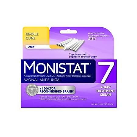 6 Pack Monistat 7 Vaginal Antifungal Cream with Disposable Applicators 1.59oz