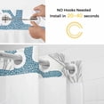 thumbnail image 3 of No Hook Shower Curtain with Snap in Liner, Marine Coral Starfish Ocean Shell Waterproof Fabric Bathroom Curtain Mesh Top Window, Underwater World Aqua Gray Shower Curtains 36x72in, 3 of 9