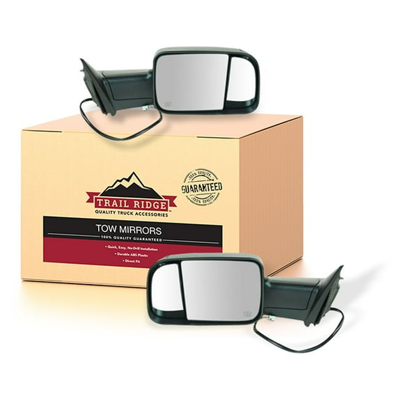 Trail Ridge Tow Mirror Power Heated Signal Puddle Black Pair for 12-13 Ram TR00331 Fits select: 2012 DODGE RAM 1500, 2012 DODGE RAM 2500