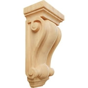 Ekena Millwork 6 1/4"W x 4"D x 12"H Cole Pilaster Wood Corbel, Red Oak