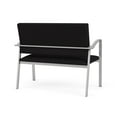 thumbnail image 3 of Newport Reception Waiting Room Healthcare 2-Seat Loveseat / Silver Steel / Black, 3 of 5