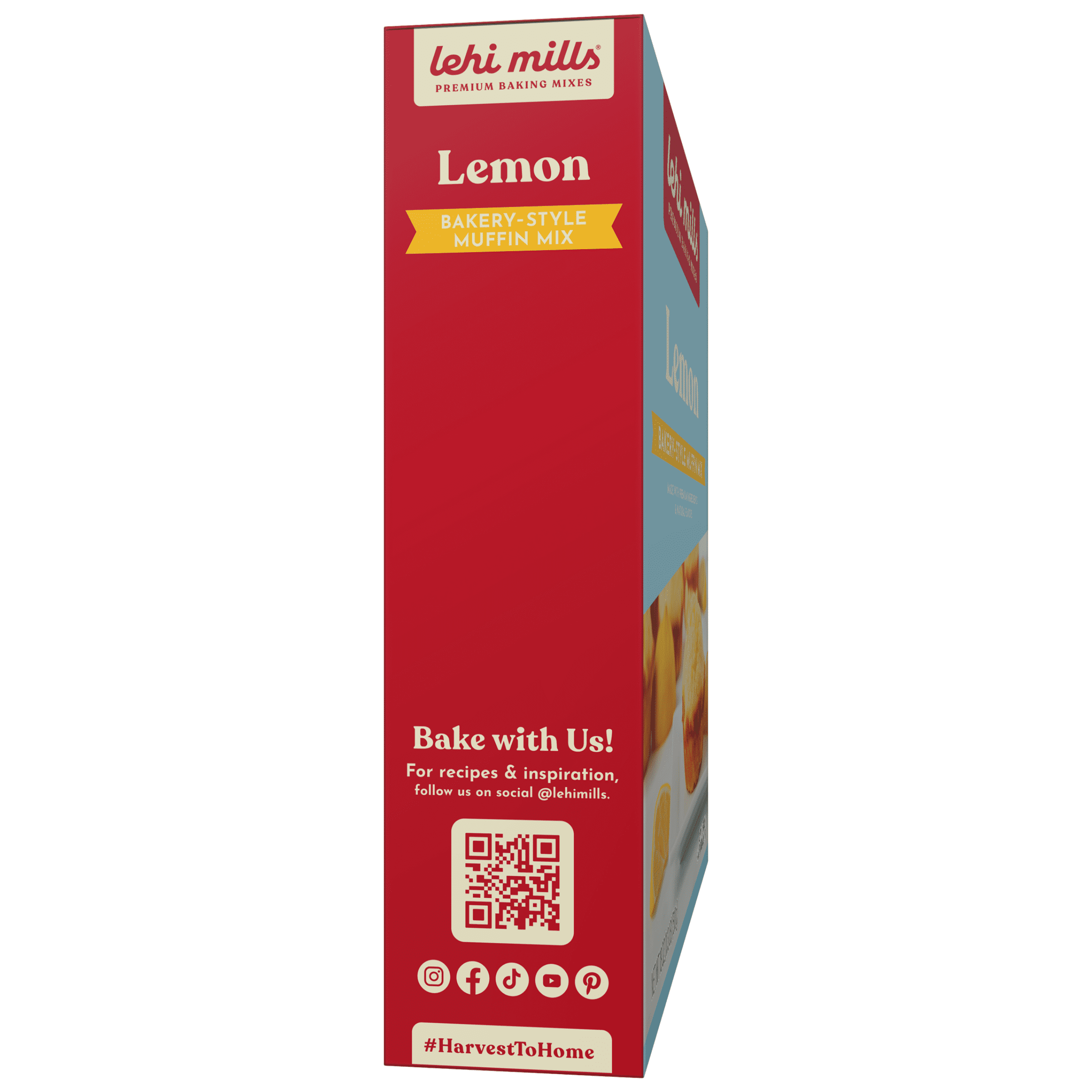(2 pack) Lehi Mills Lemon Muffin Mix Baking Mix, 18 oz Box