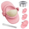 thumbnail image 1 of AMERTEER 7Pcs Dumpling Maker Reusable Dumpling Press Mold with 3 Dough Cutter and 1 Spoon 304 Stainless Steel Dumpling Maker Machine Safe Empanada Press Mold Set for Dumpling Kitchen, 1 of 7