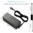 thumbnail image 6 of 45W Laptop Charger USB Type C AC Adapter for HP Chromebook X360 14 13 14A14-db0050nr 14-db0020nr 14-db0023dx 14-db0031nr ; Lenovo Yoga 720 910 ThinkPad X1 Yoga5 Series Power Supply Cord, 6 of 7