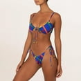thumbnail image 4 of Conjuntos de bikini Prolriy para mujer, traje de baño para mujer, ropa de playa, moda de baño de verano dividido, trajes de baño estampados, conjunto de tankinis, trajes de baño para mujer, azul S, 4 of 5