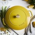 thumbnail image 4 of Staub Cast Iron Essential French Oven, Dutch Oven, 5-quart, serves 5-6, Made in France - Citron, 4 of 7