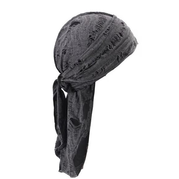 XDIAHBPL Turbans For Women Durag For Men Silky Neck Drape Do Rags Cap Breathable Headwraps Sun Hat Biker Bonnet Headwear Gray