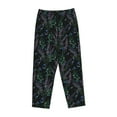 thumbnail image 4 of Naloa Lavender Flowers Print Women’s Ultra-Soft Comfy Pajama Lounge Pants with Pockets & Drawstring, 4 of 8