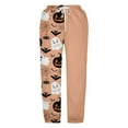 thumbnail image 5 of KAUOD Teen Girls Halloween Sweatpants Cotton Wide Leg Joggers Long Pants Kids Drawstring Pumpkin Trousers High Waist Bottom, 5 of 5