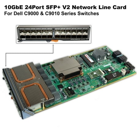 Dell 24-Port 10Gbps SFP  V2 Line Card for C9000/C9010 Series Switches - X1CDJ