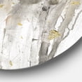 thumbnail image 2 of Designart 'The Modern Grey Forest III' Glam Metal Circle Wall Art, 2 of 3