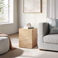 thumbnail image 5 of Jordana Square Plinth Indoor - Outdoor Patio Concrete Side Table in Travertine, 5 of 10