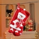 thumbnail image 1 of Knitted Christmas Stockings With Santa Claus And Snowman Designs Red Gift Bags Ideal For Christmas Tree Hanging Decoration, 1 of 6