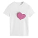 thumbnail image 4 of Camiseta de manga corta informal con estampado de amor para mujer Pompotops  hkajfhjk458836, 4 of 4