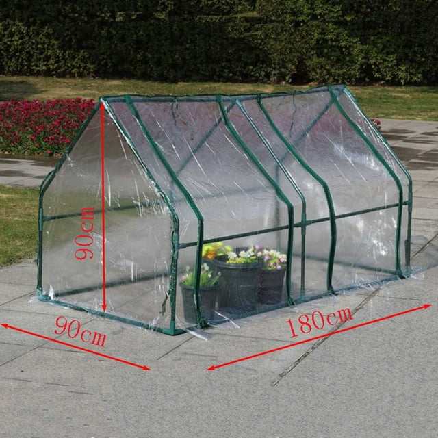 1x Serre de Jardin Extérieure Lit de Fleurs Sans Fond Housse Transparente de Conservation de la Chaleur