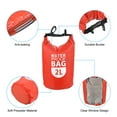 thumbnail image 4 of Uxcell Floating Waterproof Dry Bag, 2L Float Dry Bag Roll with Clear Window, Red, 4 of 6
