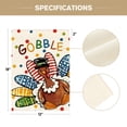 thumbnail image 5 of Sm:)e Gobble Turkey Thanksgiving Garden Flag 12 x 18 Inch, Double-Sided Printing, Outdoor Welcome Decor for Yards, 5 of 7