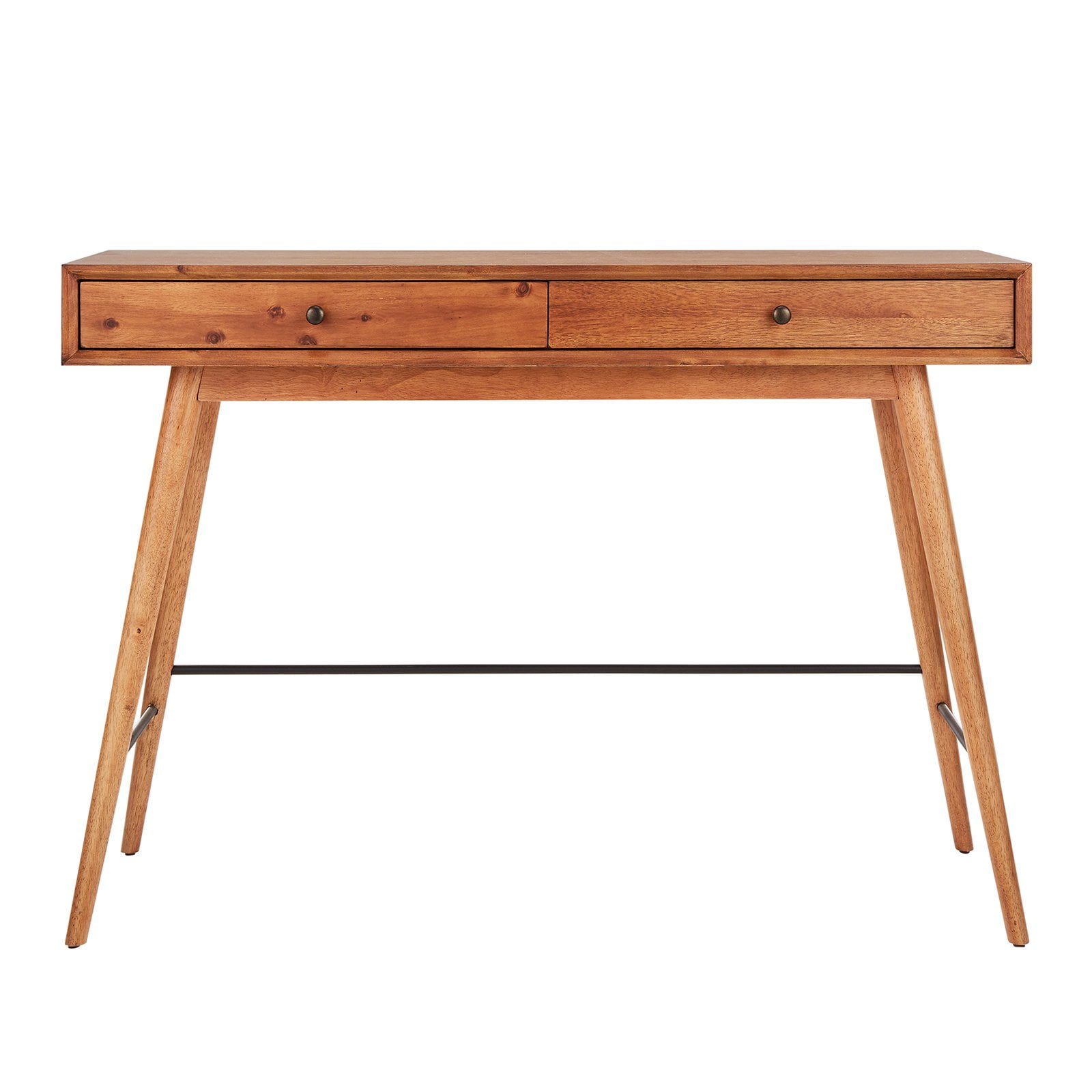 Weston Home Alcott Rectangular Wood Console Table, Natural Brown Finish