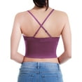 thumbnail image 7 of Made by Olivia Women's Seamless Padded Workout Sports Bra Cami Cropped Yoga Tank Top with Adjustable Straps, 7 of 7