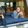 thumbnail image 4 of Goplus Memory Foam Camping Mattress with Anti-slip Bottom Travel Bag for Outdoor Sleeping Blue, 4 of 10