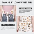 thumbnail image 6 of Cute Cartoon Dog Apron-Garden Aprons for Women with Pockets-Cotton Linen Waterproof Kitchen Cooking Gardening Aprons Adjustable for Kitchen,Cooking,BBQ and Salon 33x27 Inch, 6 of 7