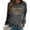 Dark Gray, variant on Essentials Women's Sweatshirts Long Sleeve Letter Print Casual Crew Neck Pullover Hoodies Tops Black