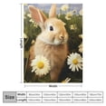 thumbnail image 4 of FUMJ  Rabbit Blanket Daisy Flowers Beige Bunny Blanket Soft Fuzzy Plush Throw Blankets for Couch Bed, 4 of 6