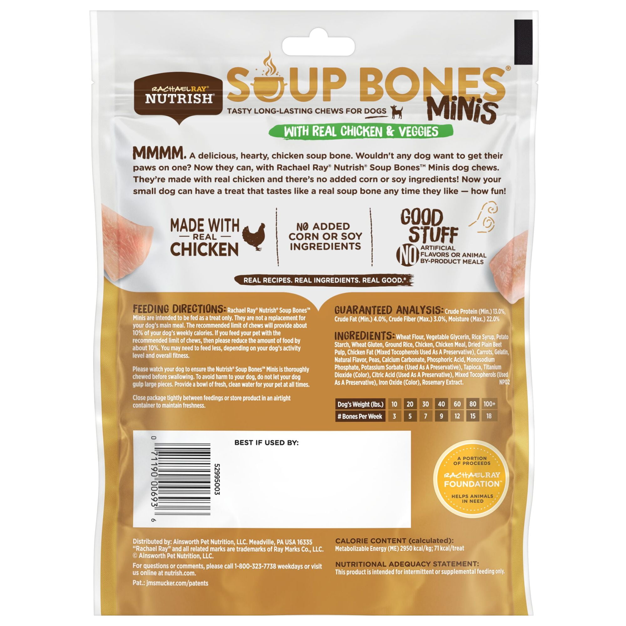 Buy Rachael Ray Nutrish Soup Bones Minis Dog Treats, Real Chicken