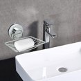 thumbnail image 5 of 1 jabonera de pared de acero inoxidable con soporte de ventosa cromado y dispensador de ducha. Adecuado para uso en cocinas y duchas., 5 of 5